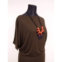 Sukienka Annie z podwójnym dołem - rękaw 3/4 kimono